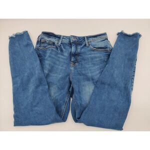 Old Navy Rockstar Super Skinny Hi Rise Jeans Distressed Frayed Hem Womens Size 6